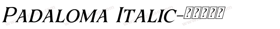 Padaloma Italic字体转换